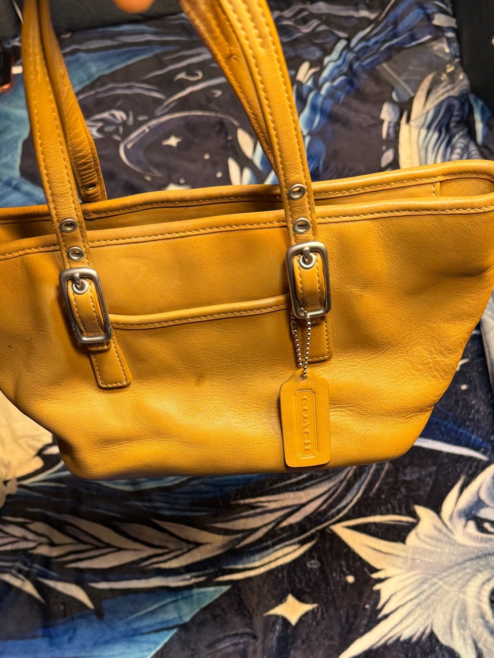 Coach Yellow Leather Shoulder Tote